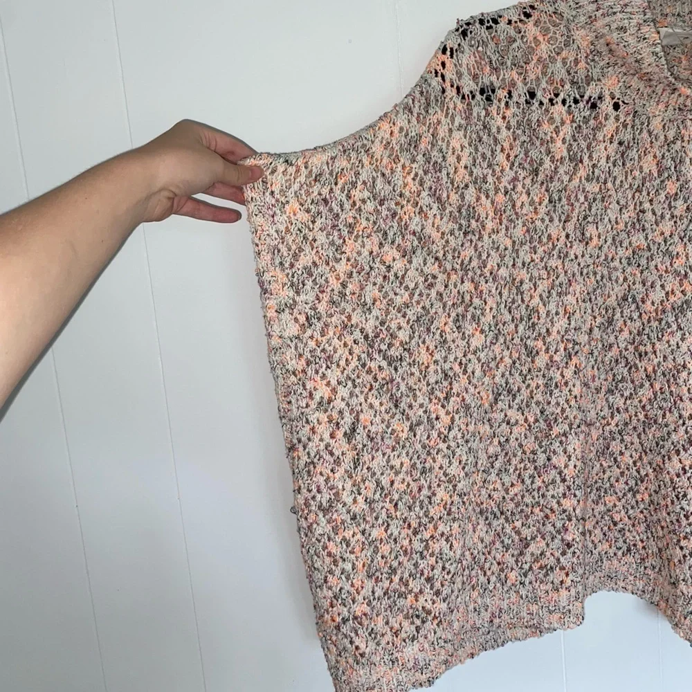 ANTHROPOLOGIE Akemi & Kin Hattie Multi Color Chunky Knit Poncho Sweater OS NWT - Picture 12 of 15